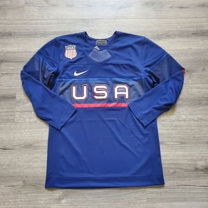 Nike Team USA 2022 Olympics Hockey 4 Nations Away Jersey Mens Size Medium